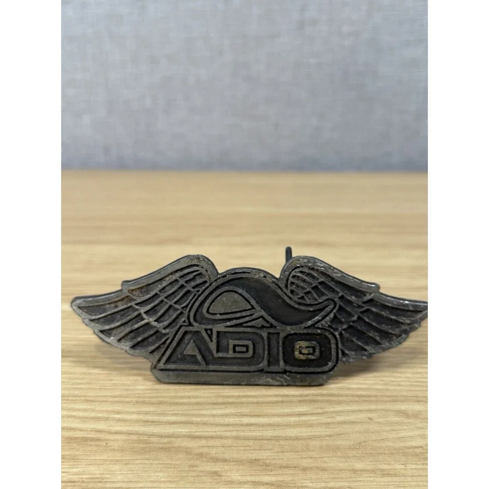 Vintage ADIO Skateboard Winged Belt Buckle Metal Grunge Punk 90s